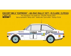Decal – Ford Escort RS 1800 „Express“ - 4th RAC 1977 - Clark / Pegg